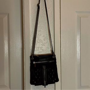 Black Leather Crossbody Bag
